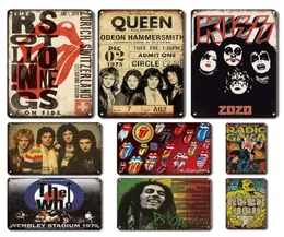 Classic Rock N Roll Metal Painting Tin Sign Vintage Band Stickers Metal Plate Signs Retro Music Coffee Bar Home Decoration Plaques9729249