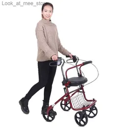 Shopping Carts Portable elderly shopping cart with brakes capable of carrying 100KG foldable elderly wheelchair roller coaster Q240227