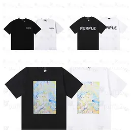 Purple Brand t Shirt Mens Designer Womens Graphic Alphabet Print Sportswear T-shirt 100% Cotton High Street Graffiti Hipster Loose Casual Short-sleeved