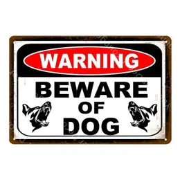 Panneau Fantaisie « Beware Of Dog » (noir/doré) – Taille M