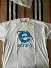 Herr t-shirts streetwear ecstasy brev tryck t-shirt y2k hip hop grafik överdimensionerad tshirt herr kvinnor ny besättning hals bomull kort ärm toppar t240227