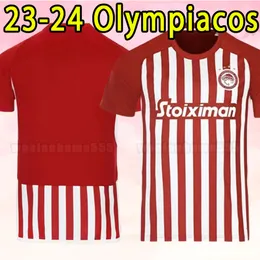 23/24 Olympiacos Soccer Jerseys 2023 2024 اليونان أولمبياكوس Koka el Arabi Masouras Bouchalakis Pepe Camara Bouchalakis Oleg Kunde قميص كرة القدم