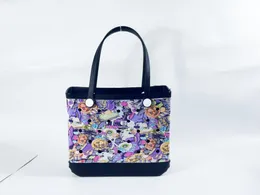 Силиконовая пляжная сумка-тоут, модная пластиковая пляжная сумка из ЭВА, женская летняя сумка для хранения, цветной рюкзак с отверстиями
