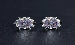 Sterling Silver S925 2CT Moissanite Diamond Earring Koś