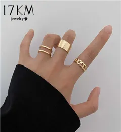أزياء 17km تصميم بسيطة تصميمات مشتركة ذهبية عتيقة مجموعات للنساء المجوهرات النسخة الكورية حلقات المشتركة anillos المجوهرات Q070863333662