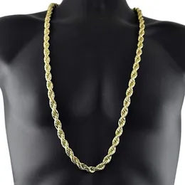 New Rendy 75cm Men Hip Hop Necklace 316L Stainless Steel 8mm سلاسل قلادة حبل القمح ضخمة CARA1106278K