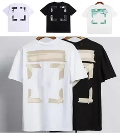 Estate Luxurys T-shirt da uomo e da donna Designer Off Abbigliamento T-shirt larghe Tops Uomo Casual Street Graffiti Camicia Felpa Magliette a maniche corte Offs Bianco