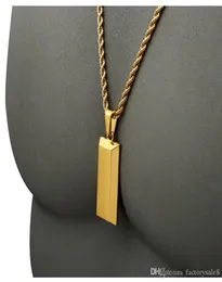 Cube Bar Bullion Halskette Anhänger Vergoldet Stern Männer Hip Hop Dance Charme Franco Kette Hip Hop Goldener Schmuck Für Geschenke3092601