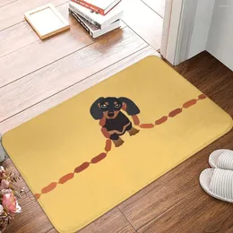 Tapetes antiderrapante capacho tapete de banho dachshund bonito varanda tapete entrada porta quarto decorativo