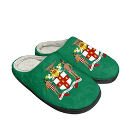 Slippers Jamaican Flag Home Cotton Custom Mens Womens Sandals Jamaica Plush Bedroom Casual Keep Warm Shoes Thermal Slipper