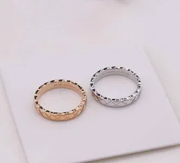 S925 Silver Luxury quality charm punk thin band ring in two colors plated have rhombus desigb stamp box PS3896
