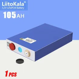 1pcs liitokala 3.2V 105AH Lifepo4 Şarj Edilebilir Pil DIY 12V 24V 48V Elektrikli Araba RV Hovercraft Inverter Ups Güneş Depolama