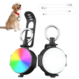 Collars 2 Pack LED Dog Collar Light Cat Pet Luminous Pendant Flashlight USB Night Safety Dog Lights for Night Walking Running Camping