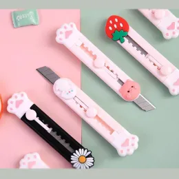 Knife 40pcs/lot Fruit Animal Cat Paw Portable Utility Knife Cute Paper Cutter Cutting Razor Blade Office school supply Stationery gift