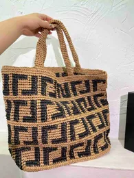 Beach Bags Straw Fashion Designer Woven Totes Large Capacity Letter Summer Travel Cacation Famous Brand Raffia Shoulder BagH24227