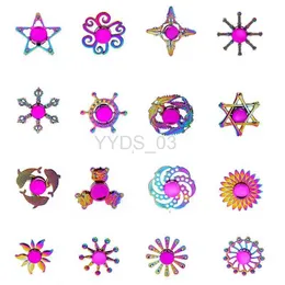 Finger Toys 24 Style Dazzling Color Fingertip Gyro Colorful Alloy Metal Hand Spinner Stress Relief Decompression Toy For Kids Adults yq240227