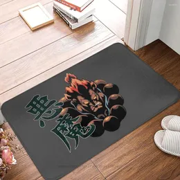 Carpets Game Street Fighters Non-Slip Doormat Akuma Gouki Bath Kitchen Mat Outdoor Carpet Flannel Pattern Decor