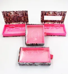 Crown Lash Box Hela Mink Eyelash Case Elegant Box med Lash Holders7033699