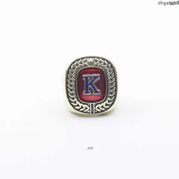 Avyz Designer Commemorative Ring Rings NCAA University of Kansas Crow Hawk K Basketball Champion Ring Lvya 7i5n