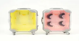 10pcs False Eyelashes Packaging Box Pink Luggage Lashes Suitcase Mink Lashes Packaging Eyelashes Box Custom Empty6494198