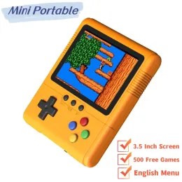Players Unique 8 bit Cassette Style Portable Game Console 3.5 Inch Screen With 500 Free Games Mini Handheld Game Player For 8bit Games