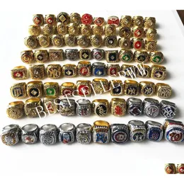 Cluster Rings 120Pcs 1903 - 2023 World Series Baseball Team Championship Ring Set Souvenir Men Fan Gift Drop Delivery Dh3D5