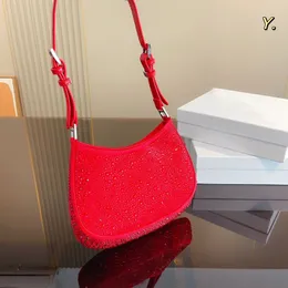 Whole 5A Cle Hobo Designer Bag Luxuries Women Bags Crystal Triangle Clutch Shoulder Small Purse Fashion Diamonds Underarm Hand167q