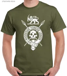 Men's T-Shirts Rhodesian Foreign Legion T Shirt - Light Infantry RLI Rhodesia New Arrivals Men Funny Casual 100% Cotton Hip Hop Black Top Tees T240227