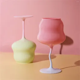 Weingläser, kreatives Twist-Rotglas, mittelalterliches Retro-Creme-Kristall-Becher für Cocktail, Champagner, Zuhause, Bar, Party, Hochzeit, Trinkgeschirr