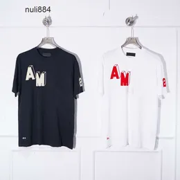 새로운 티는 Amar Miri Amari Mens 디자이너 T 셔츠 여자 Amirl Luxurys 디자이너 Tshirts 순수면 Amis Hockey Skater Tee Am 남자 캐주얼 짧은 슬리브 Stree 0R60