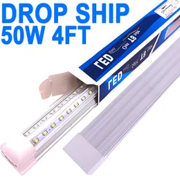 4ft 50W 6500K 일광 흰색 링크 가능한 25pack LED T8 Shop Light, LED 통합 튜브 조명 LED 막대 표시등, 워크숍, 워크 벤치 크레스트 ch