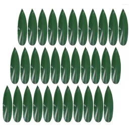ディナーウェアセット100個の寿司竹の葉の紙カップ皿バナナ葉のサーシミ人工装飾装飾のための偽物