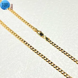 Hurtowy naszyjnik AU750 Pure łańcuch 18k Japonia Złota JEINDY BINEGRY 18K Realna biżuteria z powodu złotego złota złoto 18k Real Cuban Link Chain