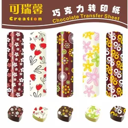 Chocolate Transfer Paper Sheet A4 Decoration for Print Baking Pastry Confectionery Cake Tools 220601