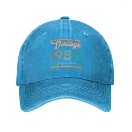 Ball Caps punk unisex bawełna vintage 1980 limitowana edycja urodzinowa baseball czapka dorosła Regulowana tata kapelusz kobiety mężczyźni ochrona przed słońcem