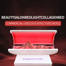 콜라겐 태양 태닝 베드 광자 LED 붉은 빛 치료 뷰티 살롱 LED 요법 캡슐 근처의 적외선 요법 침대 근처