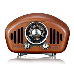 Speakers Portable Walnut Vintage Wooden AM/FM Receiver Bluetooth Retro Radio Classic BASS AUX TF Card MP3 Music Player Box Speaker Radio