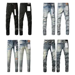 lila jeans designer jeans lyx mode pierre rak herr cyklist hål stretch denim casual jean män mager byxor elasticit