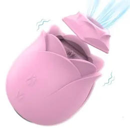 Sex Toy Massager High Quality Rose Flower Sucker Vibrator 2 in 1 Sucking Waterproof Clit Toys2036190