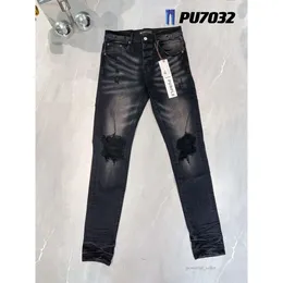パープルジーンズジーンズデザイナーPuple Jeans Mens Skinny Jeans Luxury Designer Denim Pant Tristed Ripped Biker Black Blue Jeans Slim Fit Motorcyce 571