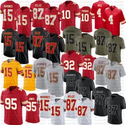 2024 Nya Patrick Mahomes Travis Kelce Rashee Rice Football Jersey Kadarius Toney Isiah Pacheco Jones George Karlaftis Bolton Reid Jerseys