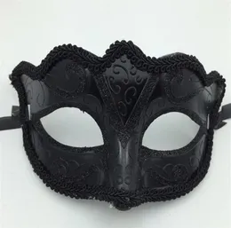 Black Venice Masks Masquerade Party Mask Christmas Gift Mardi Gras Man Costume Sexy lace Fringed Gilter Woman Dance Mask G563274y3619533