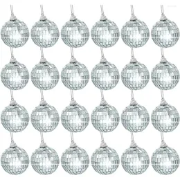 Decorative Figurines 24 Pcs 2 Inches Disco Ball Ornaments Silver Mirror Balls For Christmas Tree Wedding Party Decoration