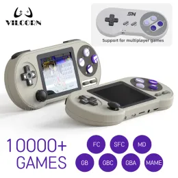 Konsoler SF2000 3 tum IPS -skärm Mini Portable Video Game Console Buildin 10000 Games 7 Emulators Handhelda Gaming Console