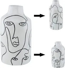 Керамическая ваза для домашнего декора, ваза для цветов абстрактного неправильного дизайна, декор гостиной Минималистичные декоративные вазы для пампасной травы