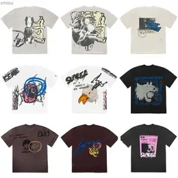 Дизайнерская роскошная совместная торговая марка Travis Scottlys Hiroshi, классическая футболка в стиле граффити, мужская и женская футболка, футболка с несколькими стилями, рубашка в стиле хип-хоп E4LR