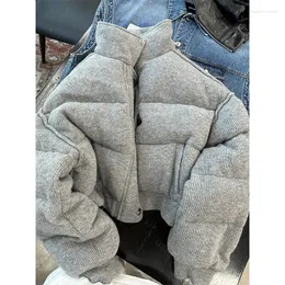 Kadınlar Down S-3XL Kısa Parkas Kadınlar Artı Boyut Kırpılmış Coats Street Giyim Kalın Kirci Ceket Kış Koreli Pamuk Yastıklı Çıkışlar