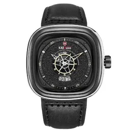 Kademan Brand Trendy Fashon Cool Large Dial Mens Watches Quartz Watch Calendar正確な旅行時間ビジネス男性腕時計219b