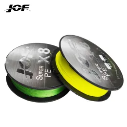 Linhas jof 500m linha de pesca 8 suporte pro super 8 liso trançado power japão pe linha de pesca multifilamento 0.14mm0.50mm linha furtiva