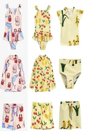 Детские купальники, летние бикини для маленьких девочек, купальник с изображением попугая, детская одежда, пляжные шорты для плавания для мальчиков, комбинезоны для плавания, один 2108042025433